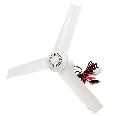 Plastic 3 Leaves Brushless Converter Motor Battery Mini Ceiling Fan With Switch