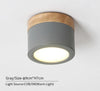 Nordic LED Round Wooden Ceiling Lamp