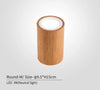 Corridor Small Round Wooden Ceiling Lamp