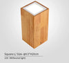 Corridor Small Round Wooden Ceiling Lamp