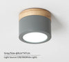 Nordic LED Round Wooden Ceiling Lamp