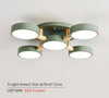 Wooden Modern Gray Round Bedroom Ceiling Lamp