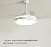 Modern 220V Wooden Led Ceiling Fans Lamp With  Remote Control