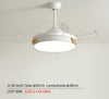 Modern 220V Wooden Led Ceiling Fans Lamp With  Remote Control