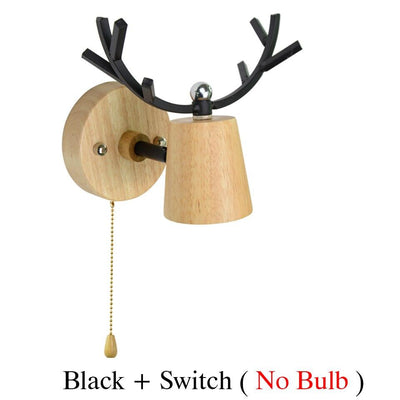 Nordic macaron antler modern Led indoor stair wall lamp fixture