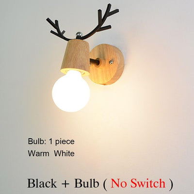 Nordic macaron antler modern Led indoor stair wall lamp fixture