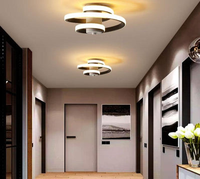 Black&White Corridor Metal Modern Ceiling Lamp