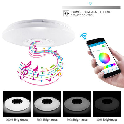 RGB Embedded Mount Round Color Changing Light With Bluetooth Speaker