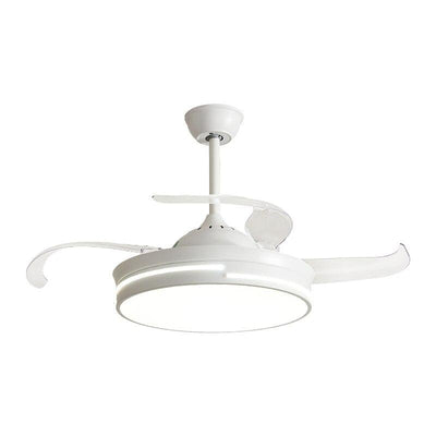 Modern 220V Wooden Led Ceiling Fans Lamp With  Remote Control