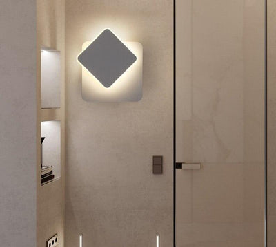 Square 360 degrees Rotatable Metal LED Wall Lamp