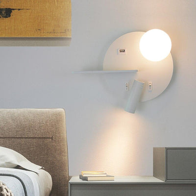 USB lighting modern wall sconce switch luminaire