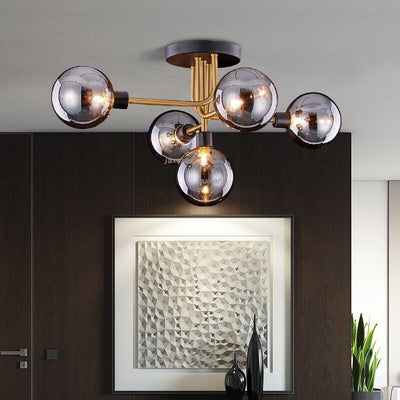 Nordic Light Luxury LED Glass Modern Hanging Ceiling Lamps Fixures