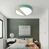 Round Green Modern LED Ceiling Light Fixture