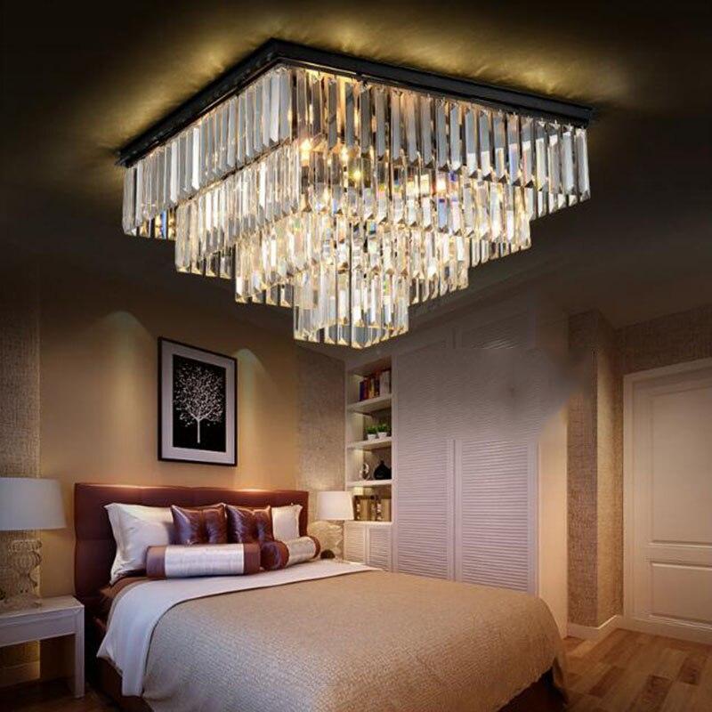 Crystal Flush Mounted Ceiling Light for Home and Hotel Decoration