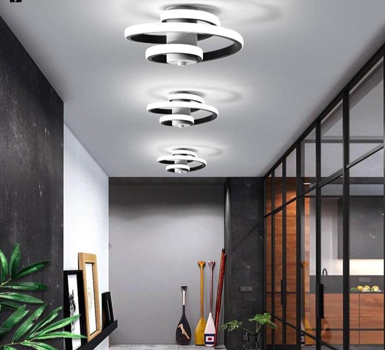 Black&White Corridor Metal Modern Ceiling Lamp