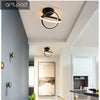 Round Double Ring Minimalist Porch Entrance Hall Balcony Led Ceiling Lamp