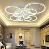 Modern LED rings Ceiling Lamp geometry fixtures Dimmable+Remote control