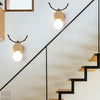 Nordic macaron antler modern Led indoor stair wall lamp fixture