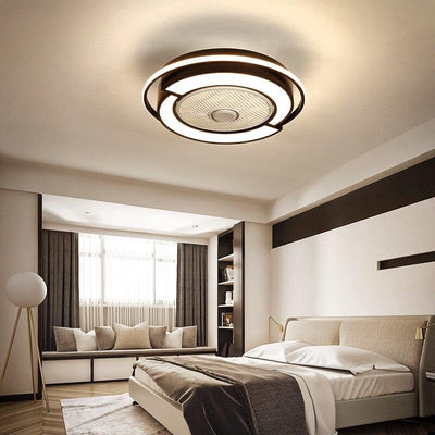 Modern intelligent LED dimming remote control ceiling fan light