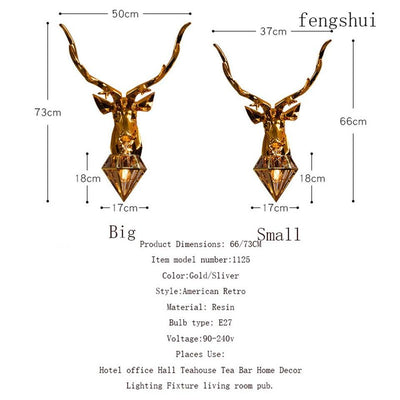 Modern American Retro Deer LED Wall Lamp