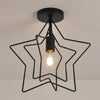 Creative Pentagram Iron Industrial wind Ceiling Light