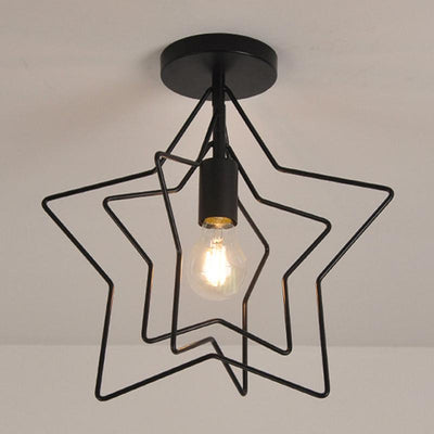 Creative Pentagram Iron Industrial wind Ceiling Light