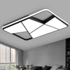 Black/White Rectangle modern led ceiling lights for living room With RC