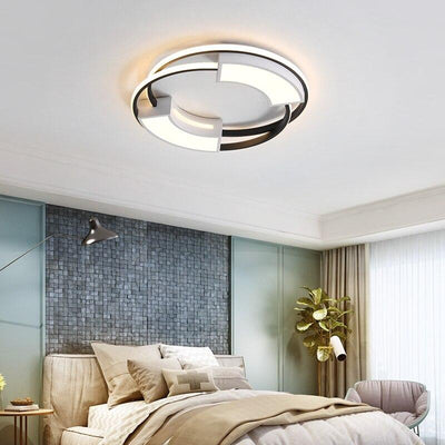 White Black balcony Round LED Ceiling Lamp