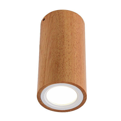 Corridor Small Round Wooden Ceiling Lamp