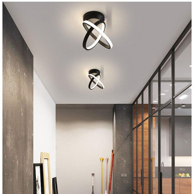 Round Double Ring Minimalist Porch Entrance Hall Balcony Led Ceiling Lamp