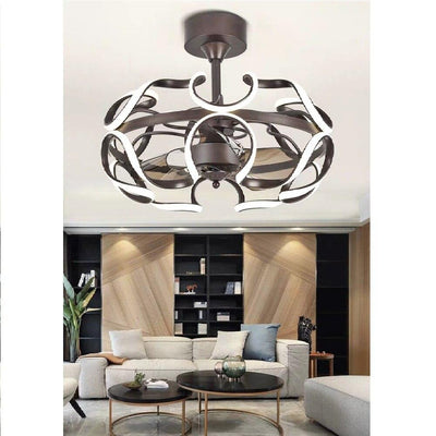 Nordic Invisible Fan lights Frequency Conversion Chandelier with Remote Control