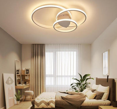 Modern White/Coffee Surface mounted Crop Circles Ceiling Lamp