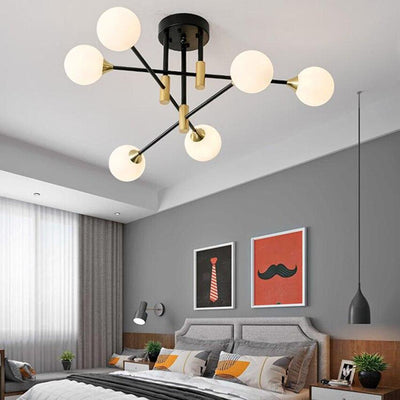 Nordic glass magic bean LED ceiling lamps