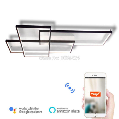 Flush Mount Fixture Smart Modern LED Ceiling Light