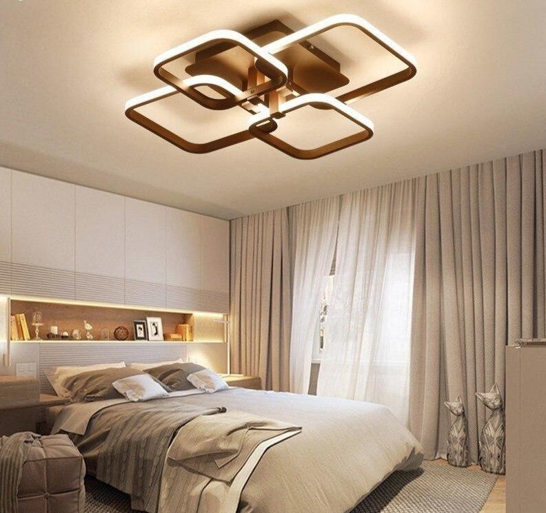 Square Circle Rings Modern LED Ceiling Lamp Fixtures