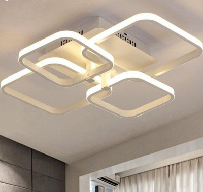 Square Circle Rings Modern LED Ceiling Lamp Fixtures