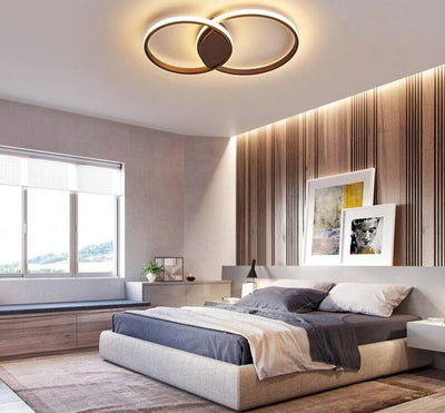 Modern White/Coffee Surface mounted Crop Circles Ceiling Lamp