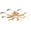 Modern White Lustre Wooden  Surface Mounted Lighting