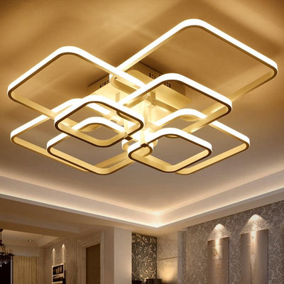 Square Circle Rings LED Ceiling Lights Fixtures