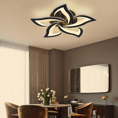 Designer Black Lotus LED Ceiling Light