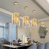 Small round gold crystal luxury indoor lighting