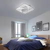 White Square LED remote control dimming ceiling lamp