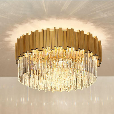 Luxury Gold Crystal Ceiling Light