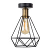 Nordic Vintage Iron cage Industrial LED Ceiling Light 