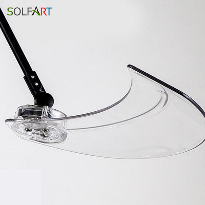 Nordic Industrial Glass Ceiling Fan Lamp With Remote Control