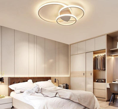 Modern White/Coffee Surface mounted Crop Circles Ceiling Lamp