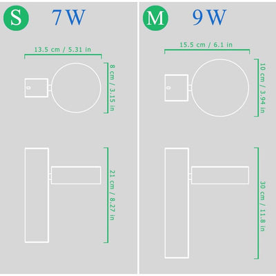 Nordic modern aisle LED wall lamp with switch