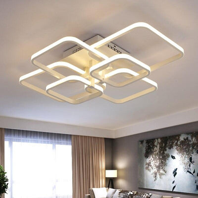 Square Circle Rings LED Ceiling Lights Fixtures