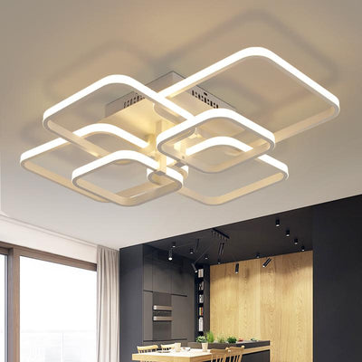 Rectangle Acrylic Aluminum Modern LED Ceiling Lamp Fixtures