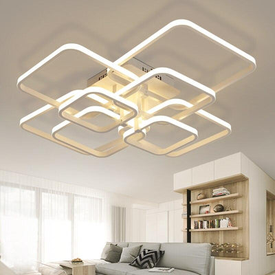 Rectangle Acrylic Aluminum Modern LED Ceiling Lamp Fixtures